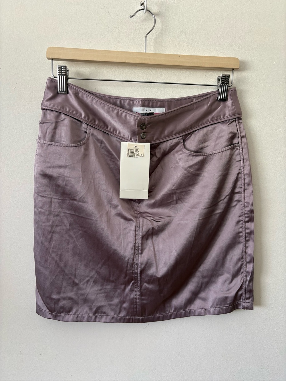 Armani Exchange Satin Pencil Skirt in Dusty Mauve